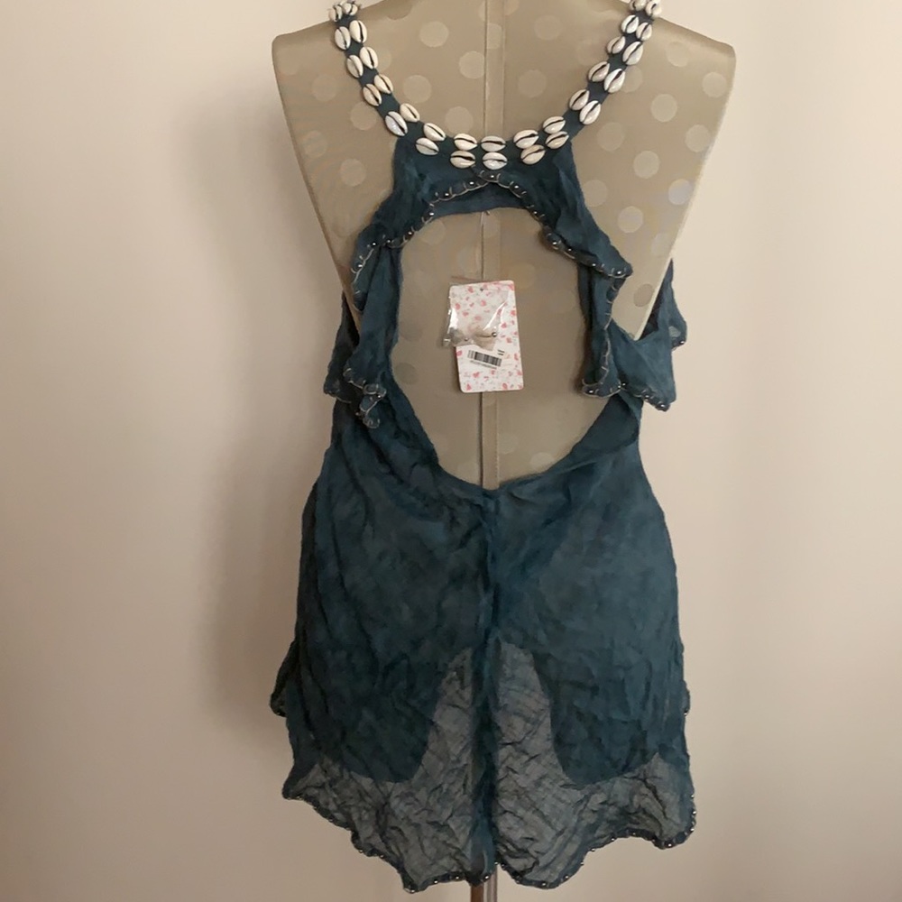 NWT free people tan with cowrie shells 🐚 L - Picture 5 of 5